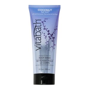 Vitabath Coconut Noir Body Wash Moisturizing Bath & Shower Cleanser & Skincare Radiant Detox & Restore Nourishing Body Polish - Cruelty-Free, Paraben-Free - 10 oz