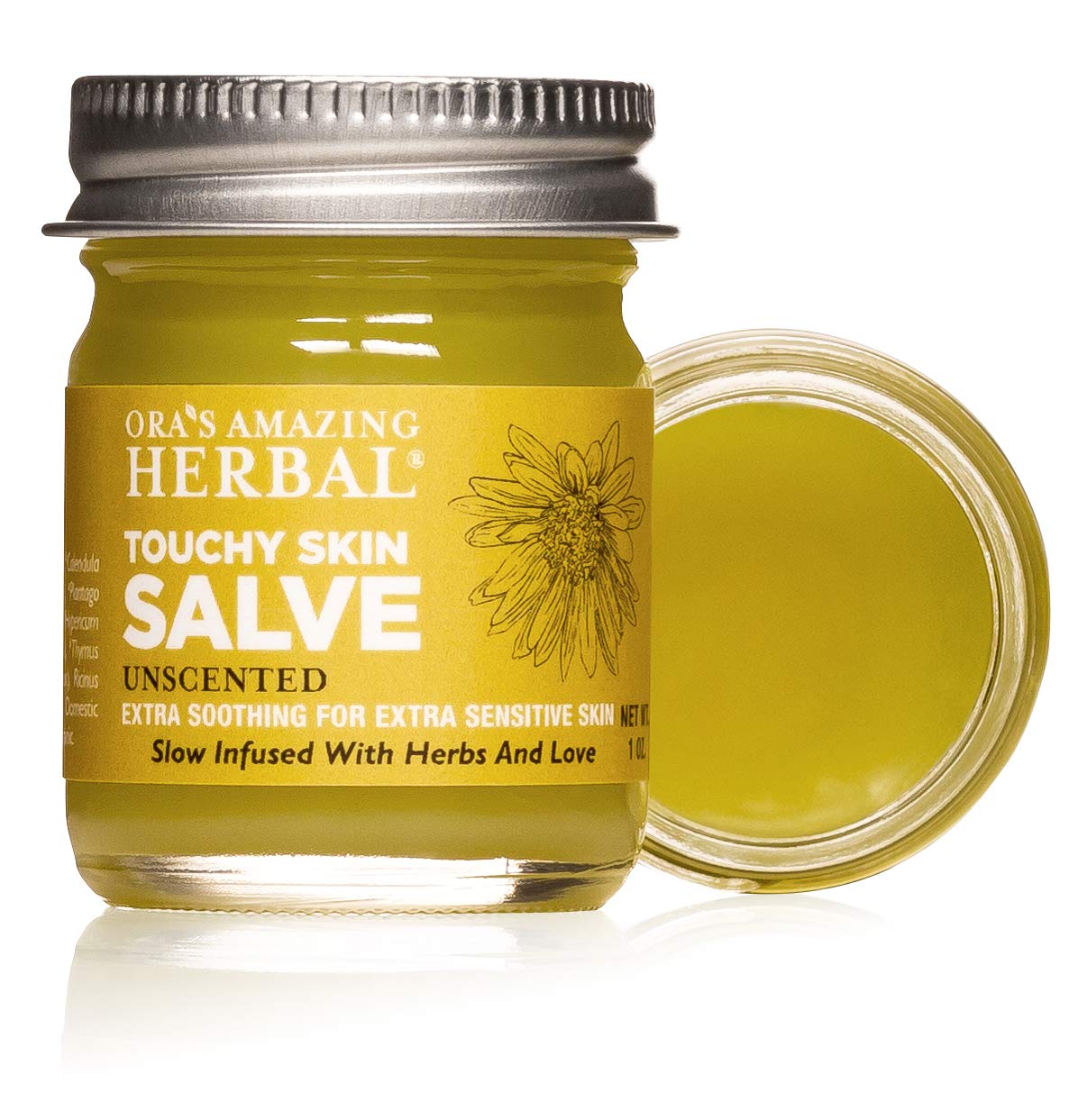 Touchy Skin Salve, Eczema Cream for Kids and Adults, Natural Sensitive Skin Treatment, Itch Cream, Calendula Ointment, Dry Skin Balm, Fragrance Free, Ora's Amazing Herbal, 1 oz Travel Size 2 pack - Image 2