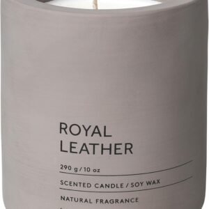 blomus FRAGA Scented Candle Lg Satellite (Taupe) w/Royal Leather Scent