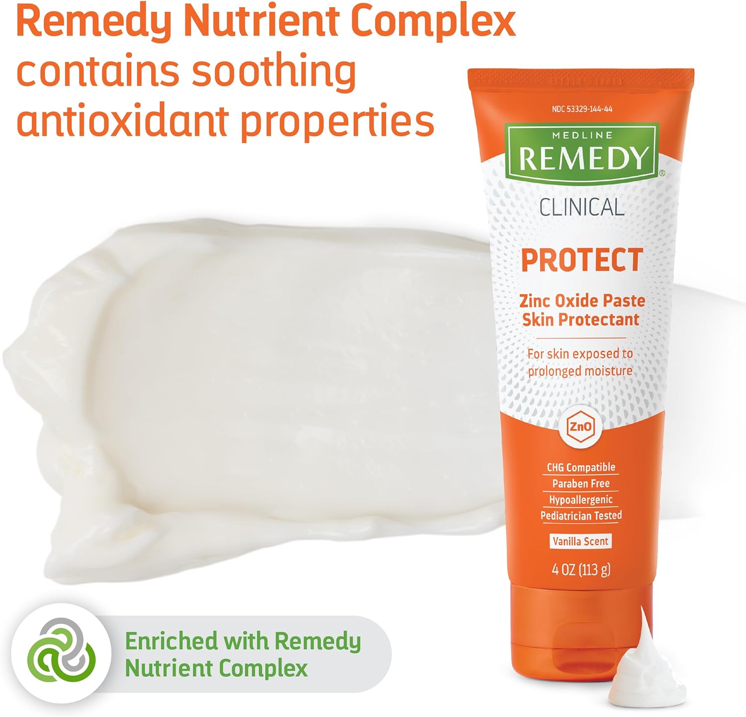 Medline Remedy Clinical Zinc Oxide Skin Protectant Paste 4 oz Tube Vanilla Scent for Adults and Children - Image 4