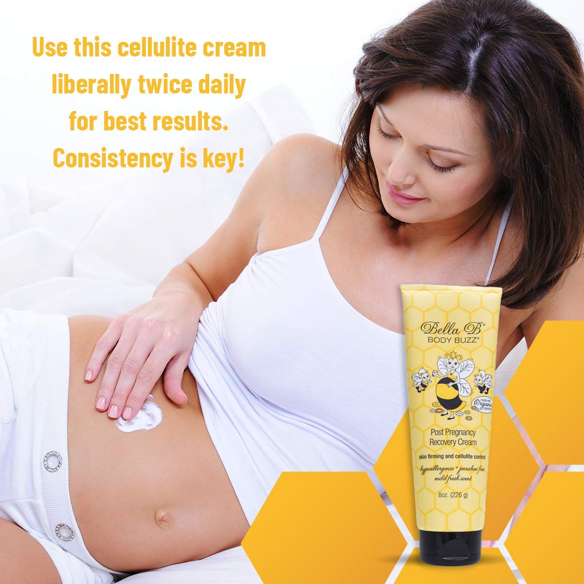 BELLA B Body Buzz Cream - Cellulite Cream - Skin Firming Cream For Pregnancy - Deep Moisturizing Body Cream - Belly Butter For Pregnancy, Cellulite and Firming Cream, 8 Ounce - Image 5
