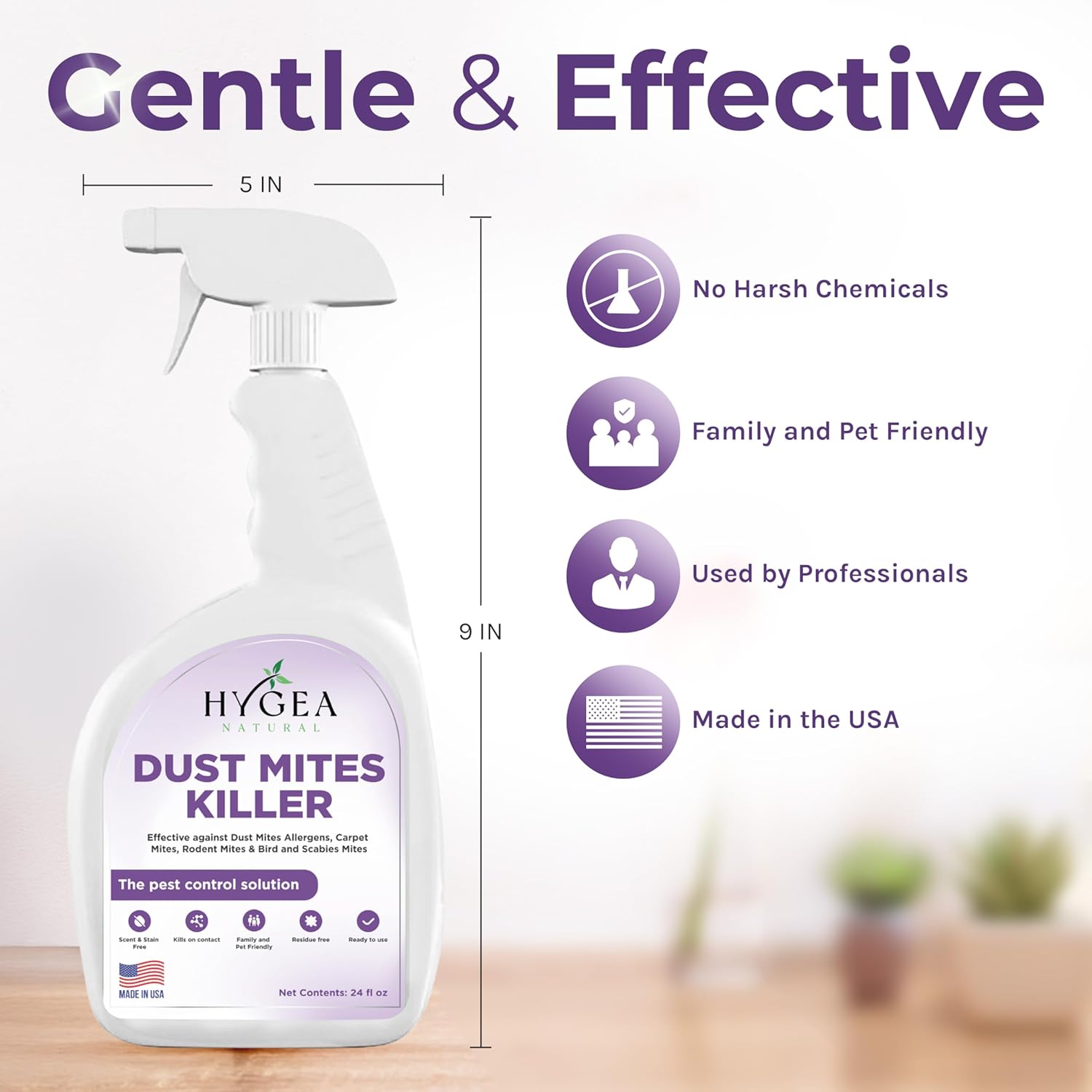 24oz Unscented Eco-Friendly Dust Mite Spray Safe for Pets Children - Image 3