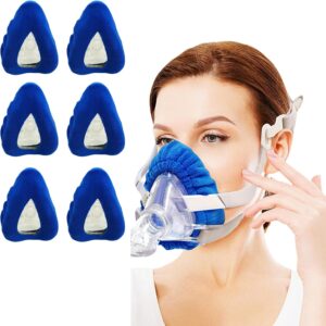 6 Pack Mask Liners Compatible with Large Size CPAP Full Face Mask Comfort Reusable Cushion Mask Covers Absorbs Facial Oils and Moisture Improve The Comfort of Wearing The Mask (Large Size)