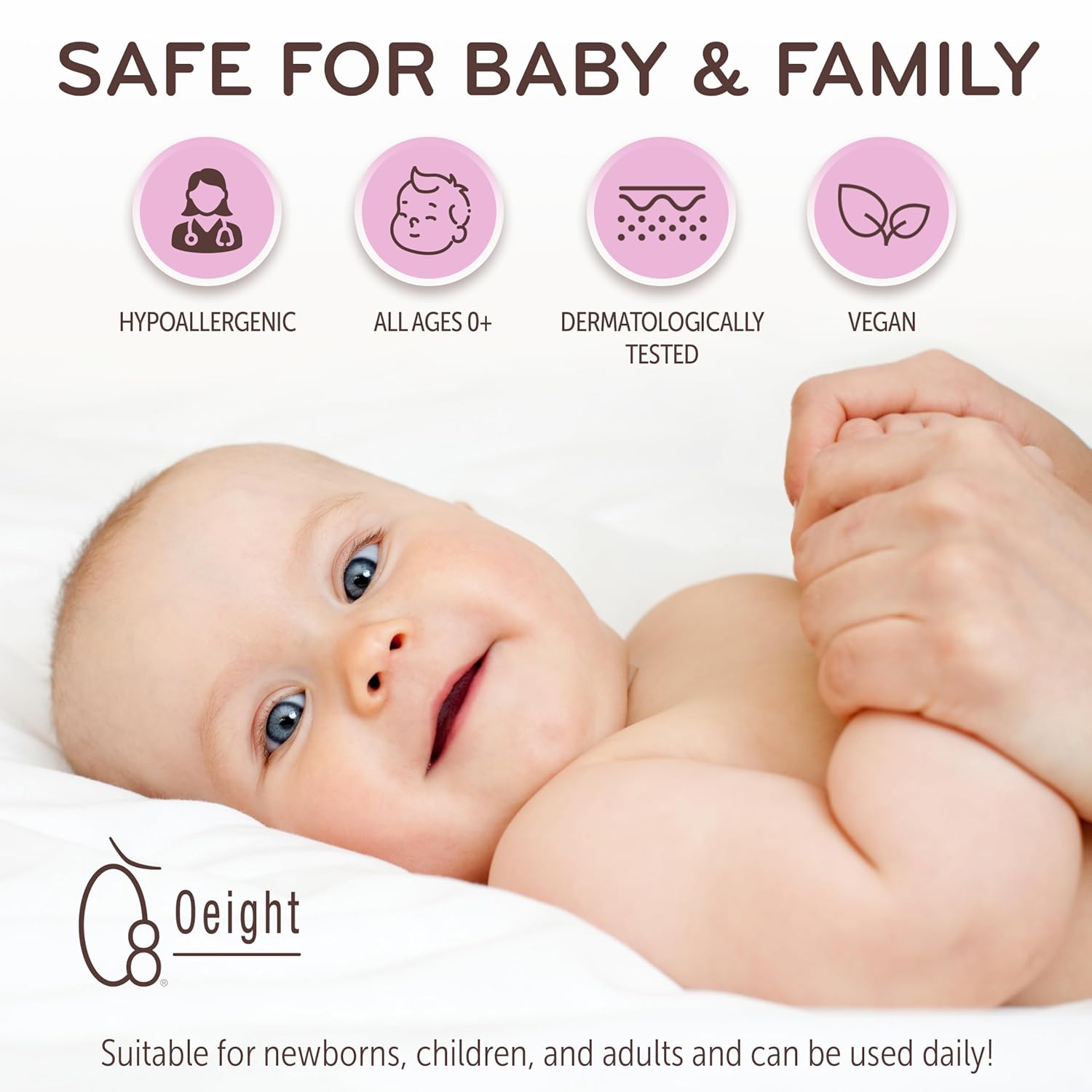 O'eight Newborn Natural Body Lotion 6.76 Oz Moisturizer with Dunaliella Salina and Dead Sea Minerals - Image 4