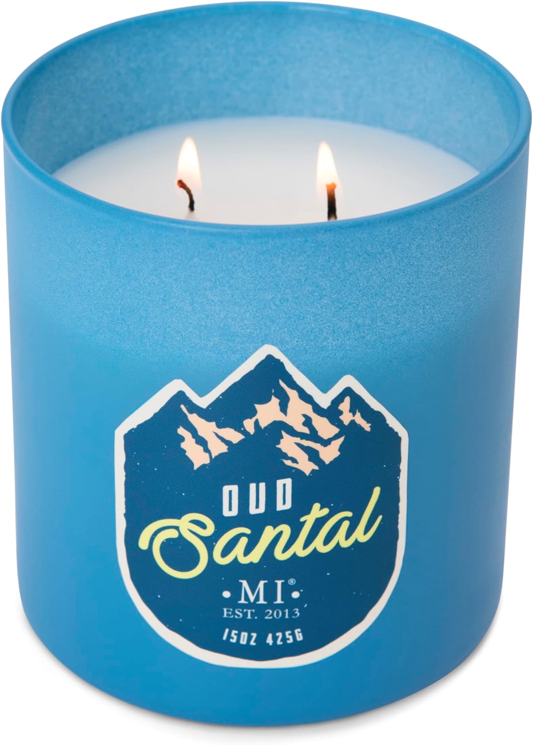 Manly Indulgence Oud Santal Scented Candles for Men, 2 Wick, 15 oz Premium Soy Blend Wax, 60H Burn, Candles for Home Scented – Made in The USA - Image 3