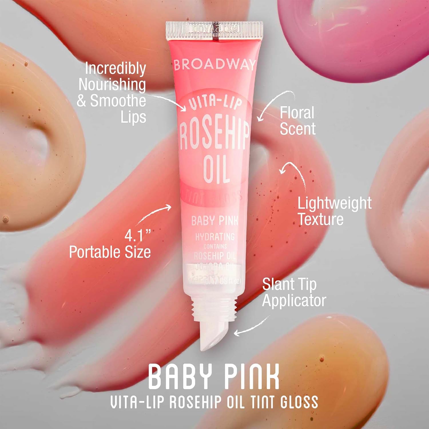 Ruby Kisses Broadway Vita-Lip Tinted & Clear Lip Gloss Set (11 Pack) Ultra-Hydrating & Soothing Formula with Vitamins, High-Shine Non-Sticky Lip Balm with Rosehip+Coconut Oil, Pink & Brown Shades - Image 2