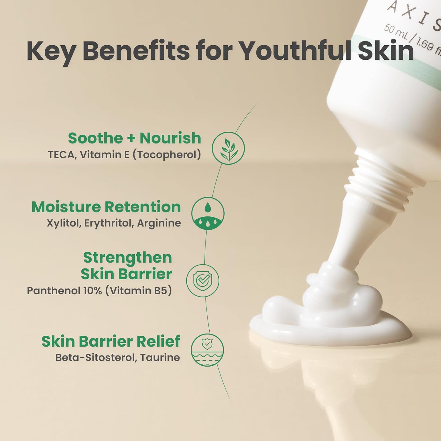 AXIS-Y Panthenol 10 Skin Smoothing Shield Cream 1.69 fl oz Vegan Moisturizer - Image 7