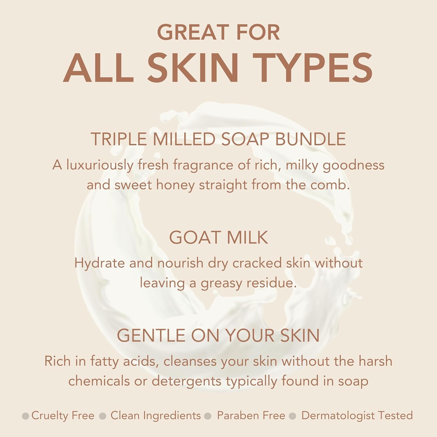 Dionis Goatmilk Milk and Honey Scented Hand and Body Soap Bar, Hydrating Moisturizing Wash for Sensitive Skin, Gentle Lasting Hydration, Cruelty Free, Non Greasy, Paraben Free, Made in the USA, 6 oz - Image 6