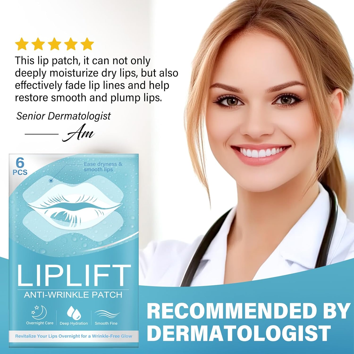 TOMENGBEIAABBCC 3 Pairs Anti-Wrinkle Lip Patches for Smoothing Smile Lines 15ml - Image 8