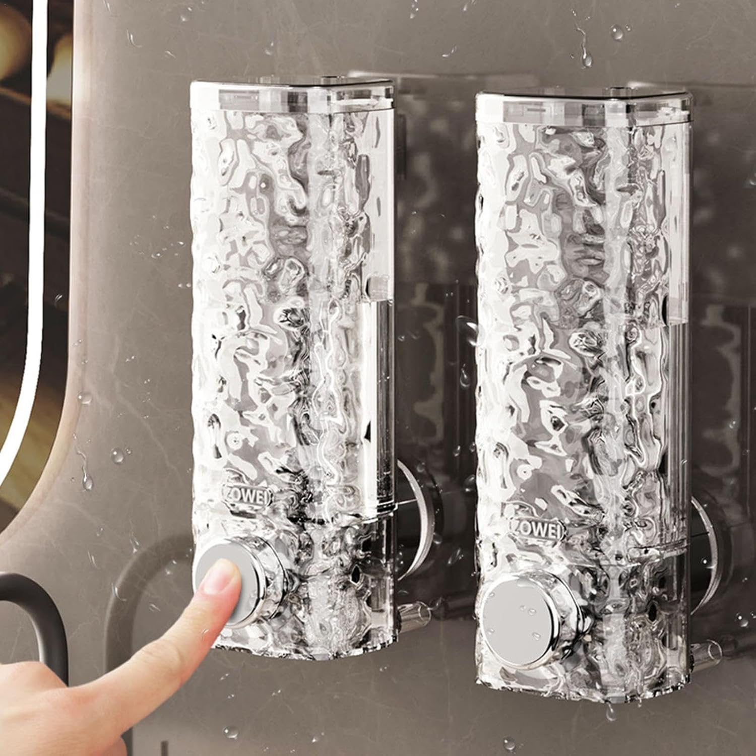 450ml Wall Mount Soap Dispenser for Shampoo Conditioner Body Wash - Image 8