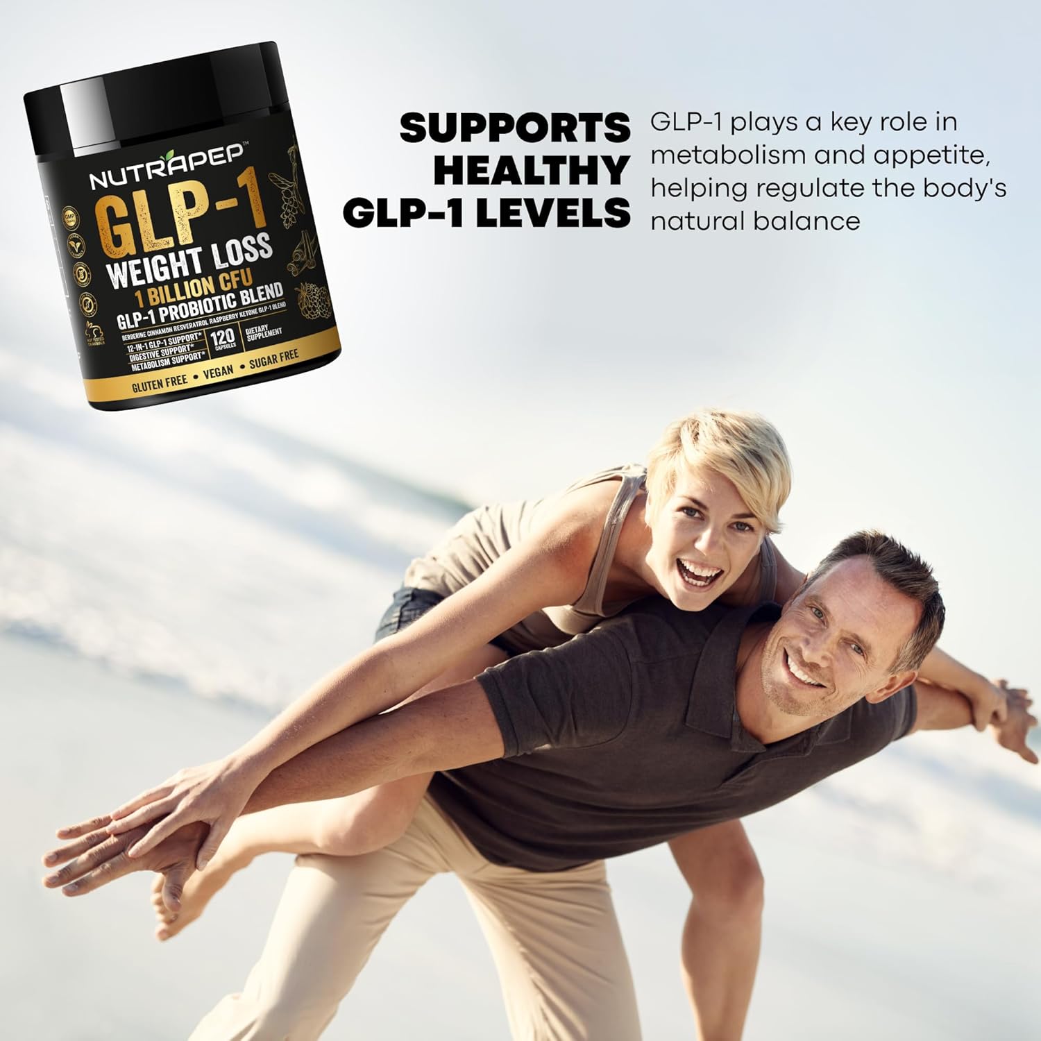Probiotic GLP-1 Weight Loss Support Capsules with Berberine for Fat Burn, 60 Count - Image 6
