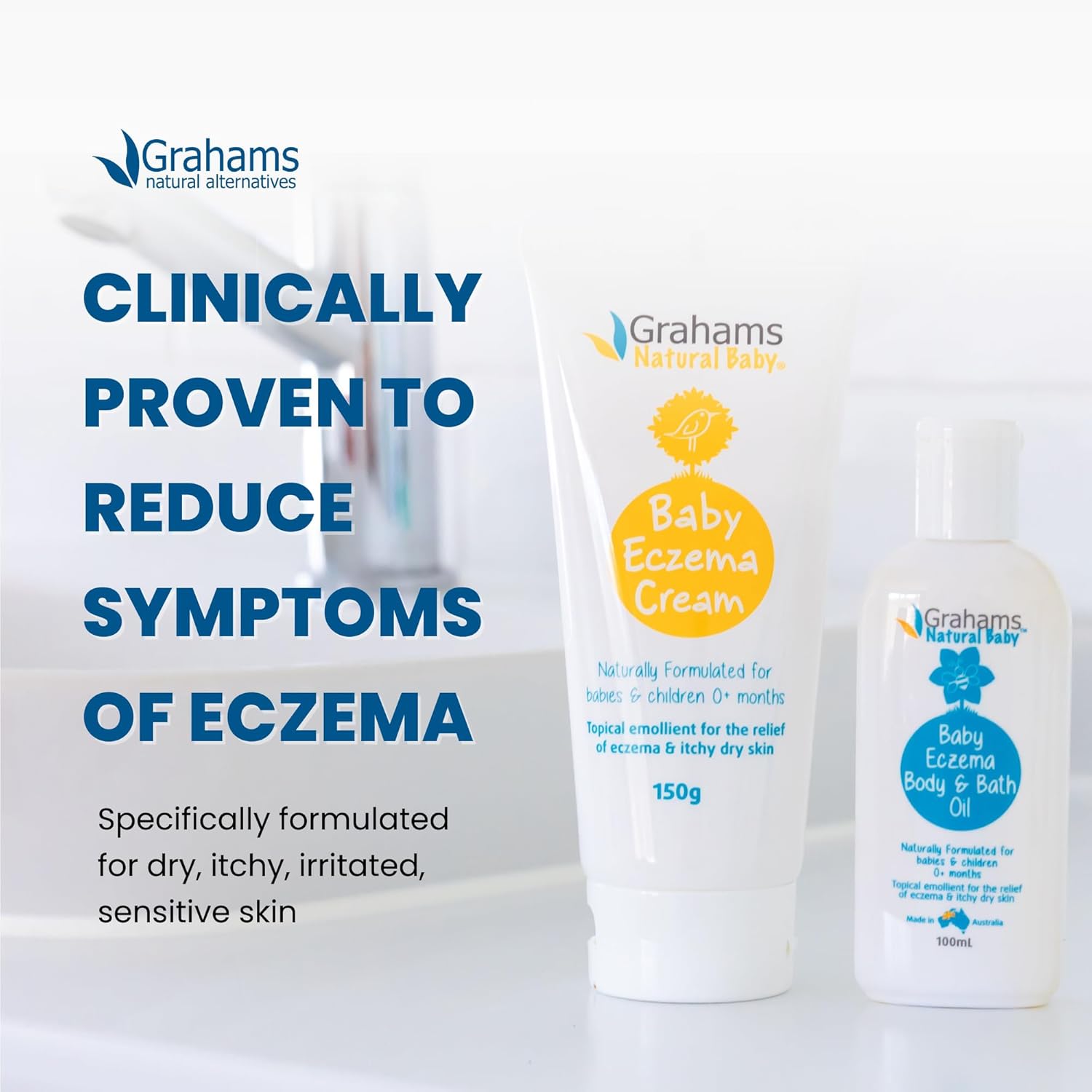 Gentle Baby Eczema Cream Moisturizer for Newborn to 12 Years, 75g, Steroid-Free - Image 2