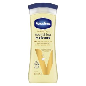 Vaseline Intensive Care Nourishing Moisture Body Lotion for Dry Skin, Lotion Made with Ultra-Hydrating Lipids + Pure Oat Extract for Nourished, Healthy-Looking Skin 10 oz