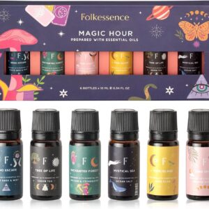 Folkulture Essential Oils for Diffuser Oil | Set of 6 Fragrance Oil or Diffuser Oils Scents for Home | Diffuser Essential Oil | Fragrance Oil for Diffusers- White Sage, Cedarwood