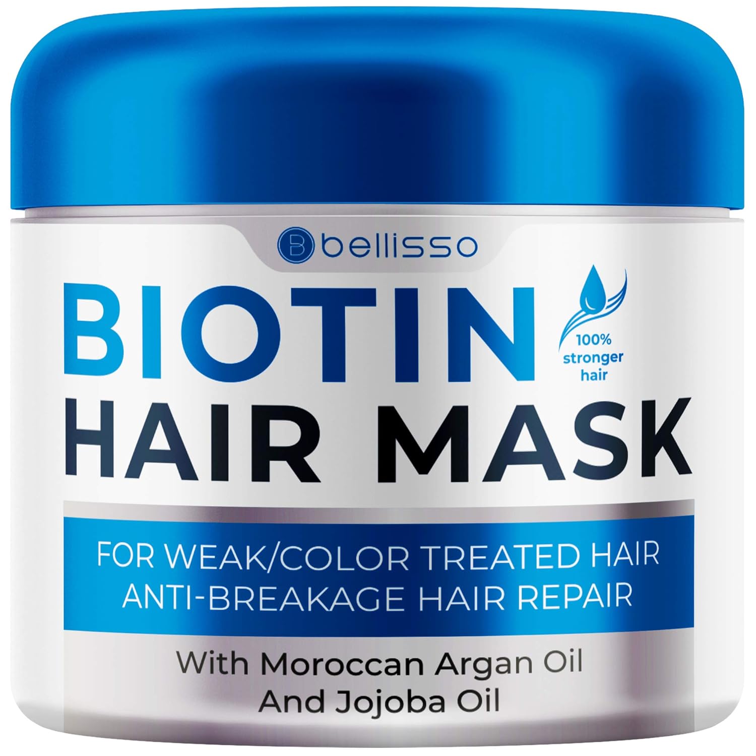 Biotin Hair Mask - Volume Boost and Deep Conditioner for Dry, Damaged Hair - Hydrating Repair Treatment for Women and Men - Moisture Conditioning for Curly Hair and Split Ends - Sulfate Paraben Free