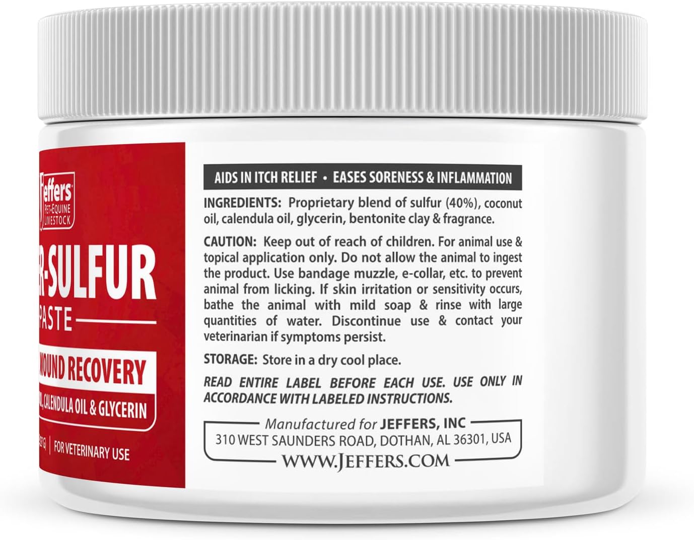 Jeffers Super Sulfur Healing Paste 8 oz Natural Skin & Wound Care for Pets Livestock - Image 3