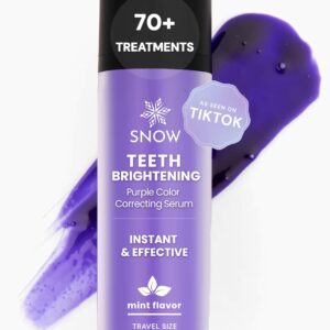 SNOW Teeth Brightening Purple Serum | Gentle & Enamel Safe Instant Brightening for Brighter Smile | Dental Care, Hygiene, & Tooth Care Bright Smile for Events Daily Confidence 2 Month Supply