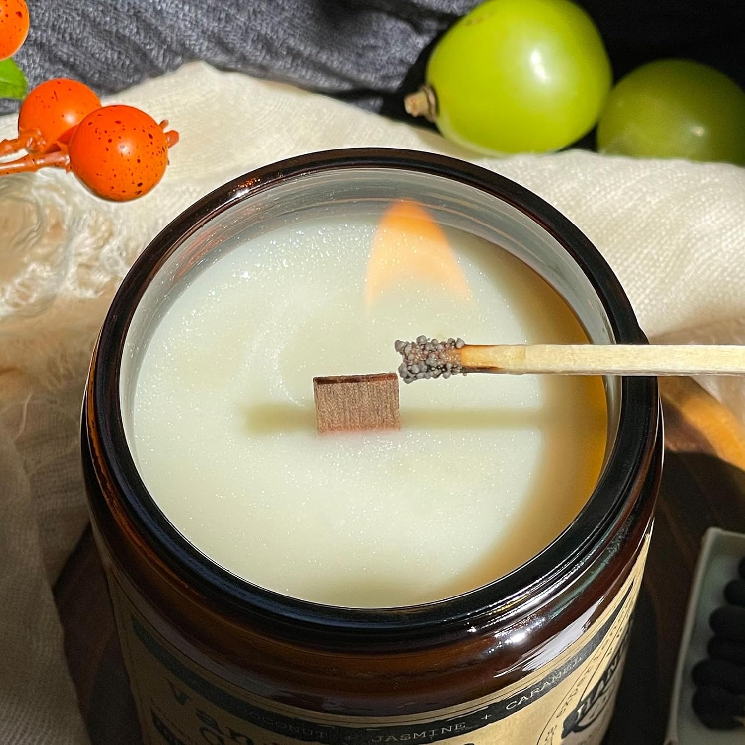 Coconut Vanilla Scented Candle 45 Hour Burn Time for Ultimate Relaxation and Stress Relief - Image 6