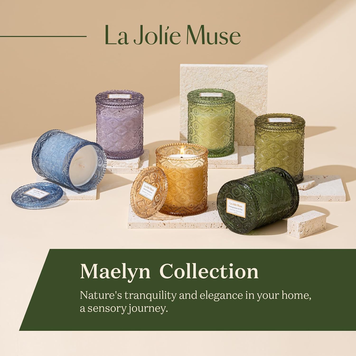 LA JOLIE MUSE Lavender Lilac Jardin de Lavender Scented Coconut Candle 6 Oz 40 Hour Burn - Image 7