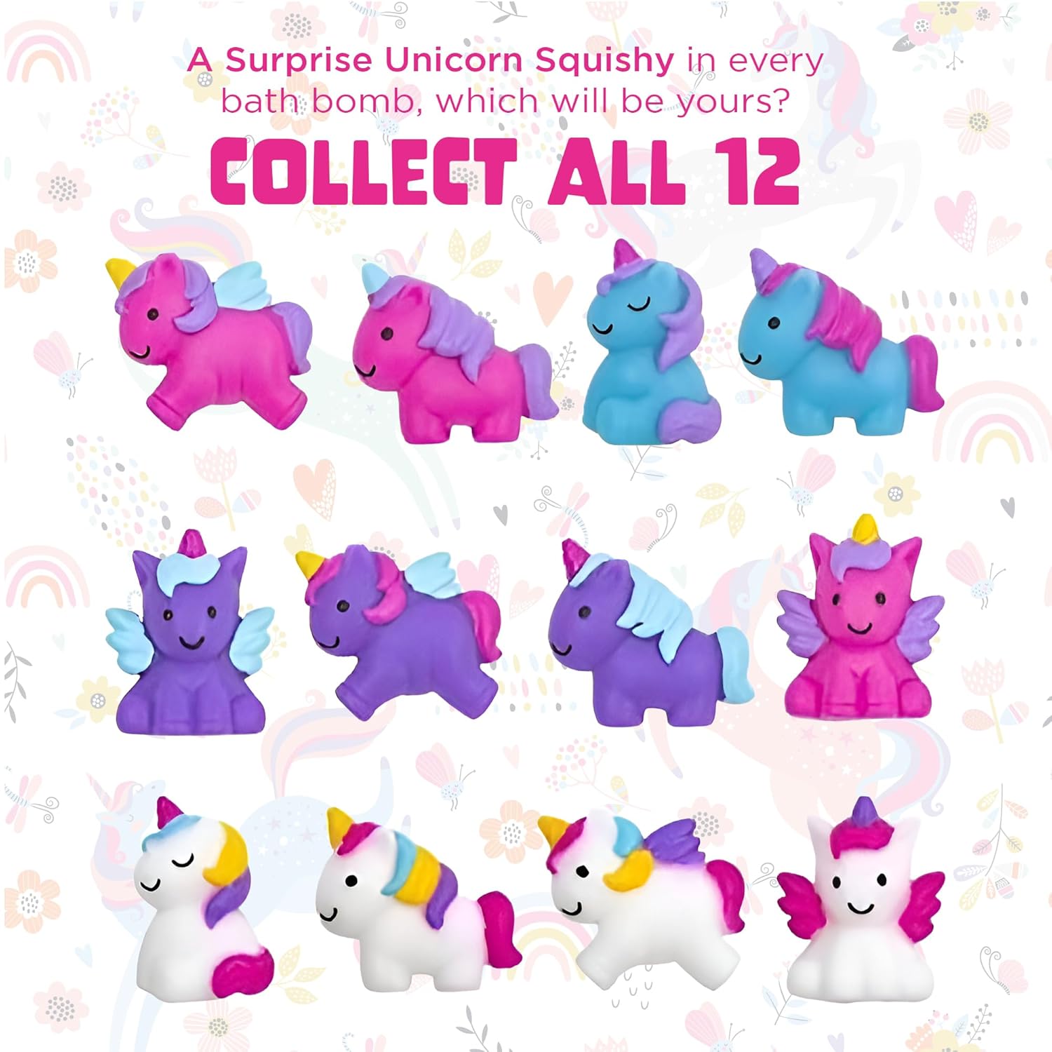 Unicorn Bath Bomb for Girls with Surprise Squishy Toys Inside by Two Sister - Large Bubble Bombs for Kids - Moisturizes Dry Sensitive Skin, Releases Color, Scent, Bubbles - Ideal Gift by Two Sisters - Image 2