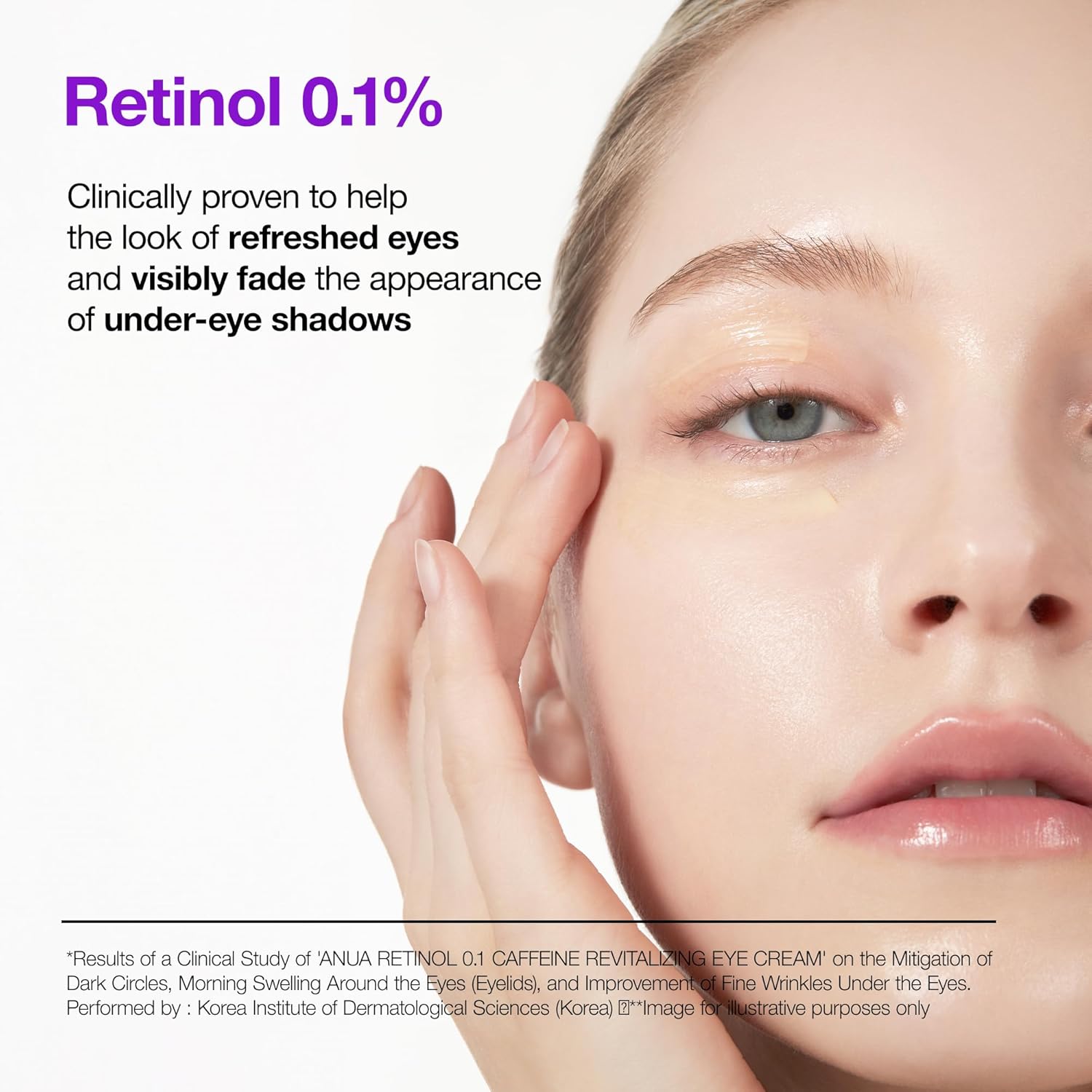 Anua Retinol 0.1 Caffeine Eye Cream for Hydration and Glow 30g Korean Skincare - Image 5