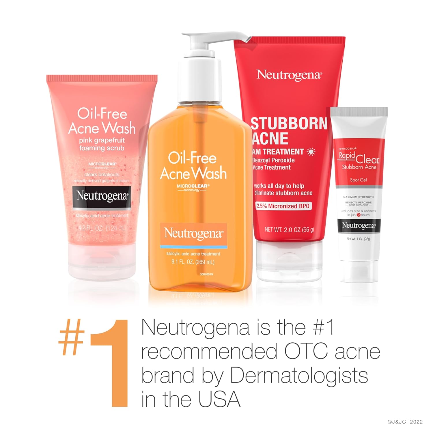 Neutrogena Oil-Free Acne Fighting Facial Cleanser with Salicylic Acid Acne Treatment Medicine, Daily Oil-Free Acne Face Wash for Acne-Prone Skin, 9.1 fl. Oz, 3 Pack - Image 8