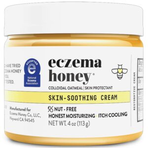 ECZEMA HONEY Nut-Free Original Skin-Soothing Cream - Honey Lotion For Dry & Sensitive Skin - Natural Eczema Cream for Adults & Kids - Itchy Relief Cream for Eczema, Psoriasis, Dermatitis & More (4 Oz)