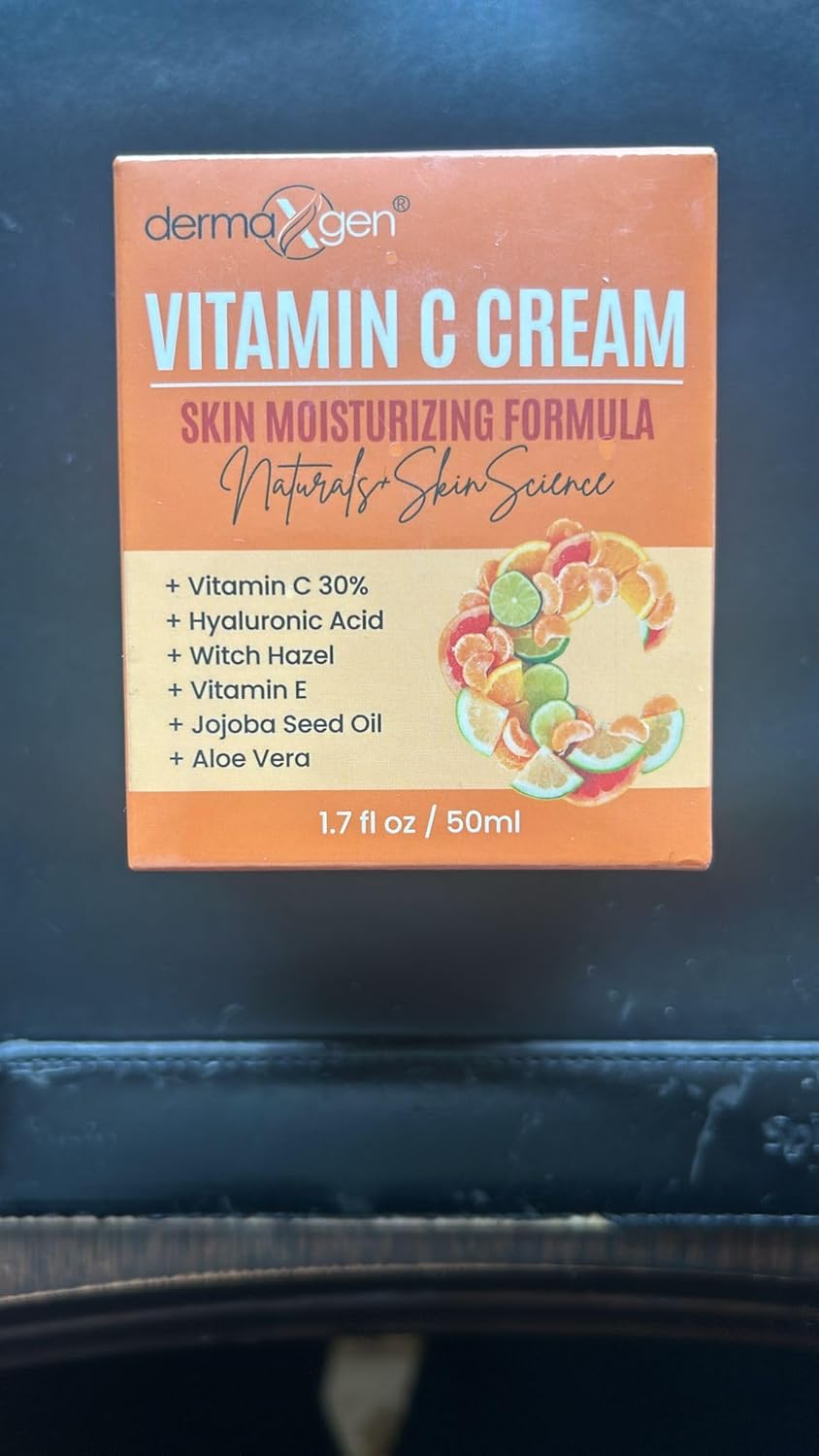 Vitamin C Moisturizing Cream - Organic Glowing Skin Anti-Aging, Rejuvenating, Boosting Collagen Hydrating for Dull, Dry & Sensitive & Oily Skin - 1.7 FL OZ. - Image 8