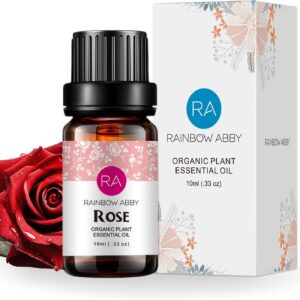 Rose Essential Oil Pure Organic Rose Oil for Diffuser, Perfume, Massage, Aroma, Bath - 10ML