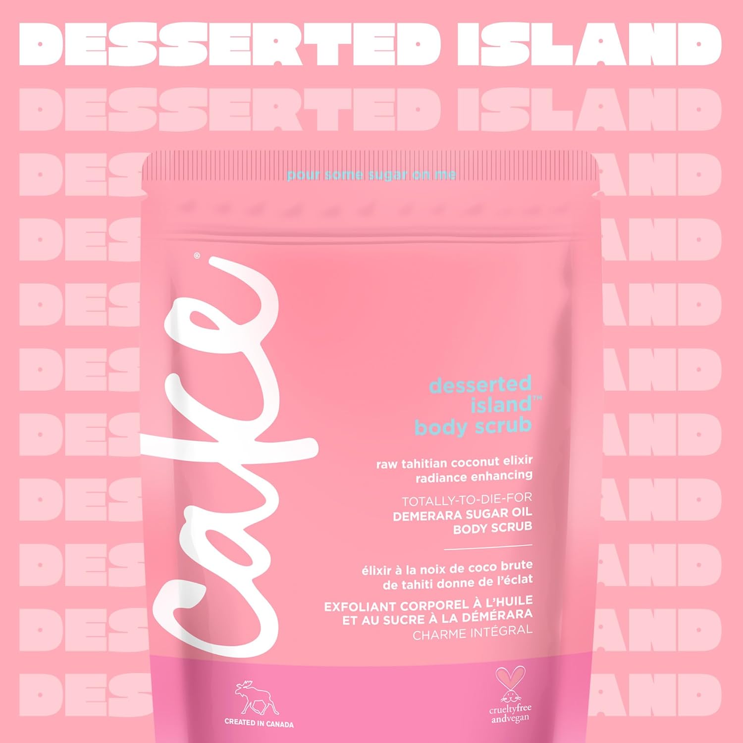 Cake Beauty Desserted Island Vegan Body Sugar Scrub 12 oz - Shea Butter, Coconut Oil for Exfoliation & Moisturization - Image 2