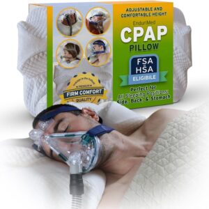 CPAP Pillow for Side Sleeping - Adjustable Memory Foam CPAP Pillows for Side & Back Sleepers - HSA FSA Pillow Eligible for Better Sleep