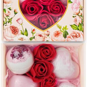 Mothers Bath Bombs Shower Steamers: Handmade Natural Organic Bubble Bath for Mom Women Gift Set Mother's Day Gifts - Relaxing Bathbombs Scented Rose Hearts Flower Romantic Birthday for Girls Kids