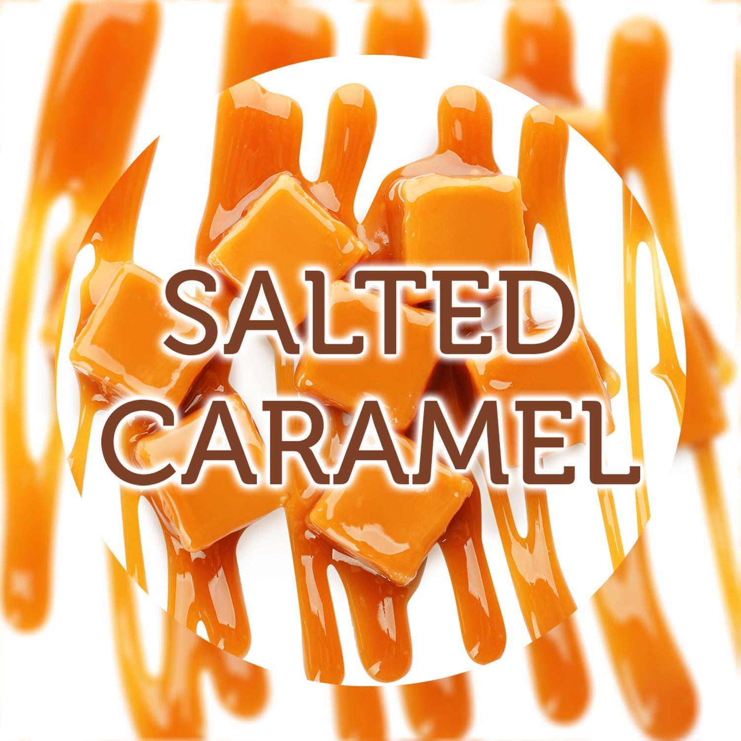 Orange Decorative Holder & Scented Candle, Salted Caramel, 85G - Image 3