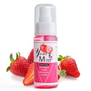 Yoni Mist Feminine Spray Deodorant with Strawberry Oil and Probiotics, 2 Fl Oz for Vaginal Odor Eliminator, Feminine Deodorant Suppositories, Natural Spray Deodorants for Women pH Balance