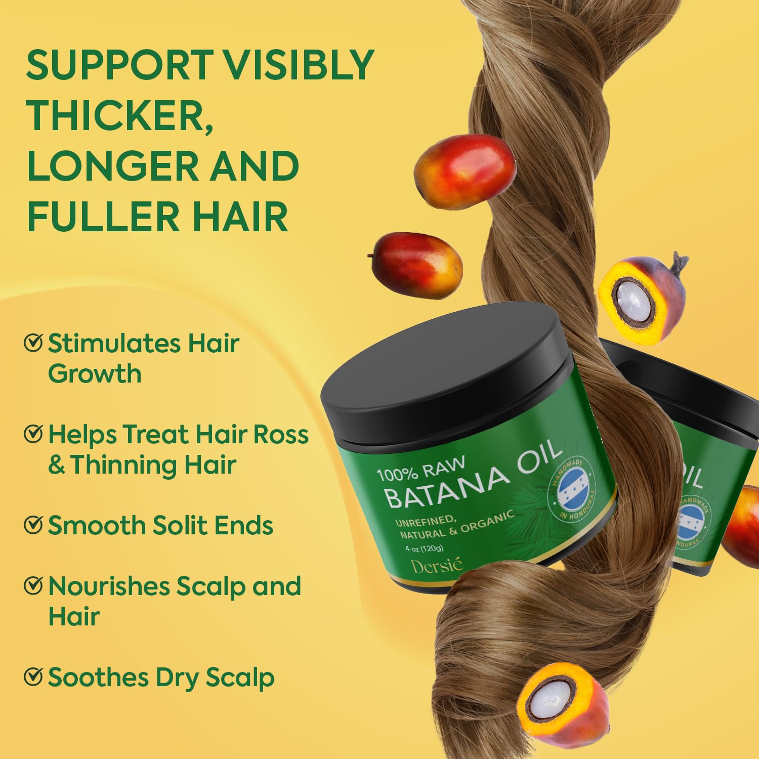 Authentic 4 oz Raw Batana Oil for Hair Growth Handmade in Honduras 100% Pure Natural Unrefined - Image 6