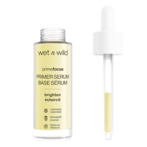 wet n wild Prime Focus Facial Serum Primer Makeup Extending, Hydrating Face Skin Care Product, Reduces Fine Lines And Wrinkles, For Repairing Dry Skin, Retinol Alternative