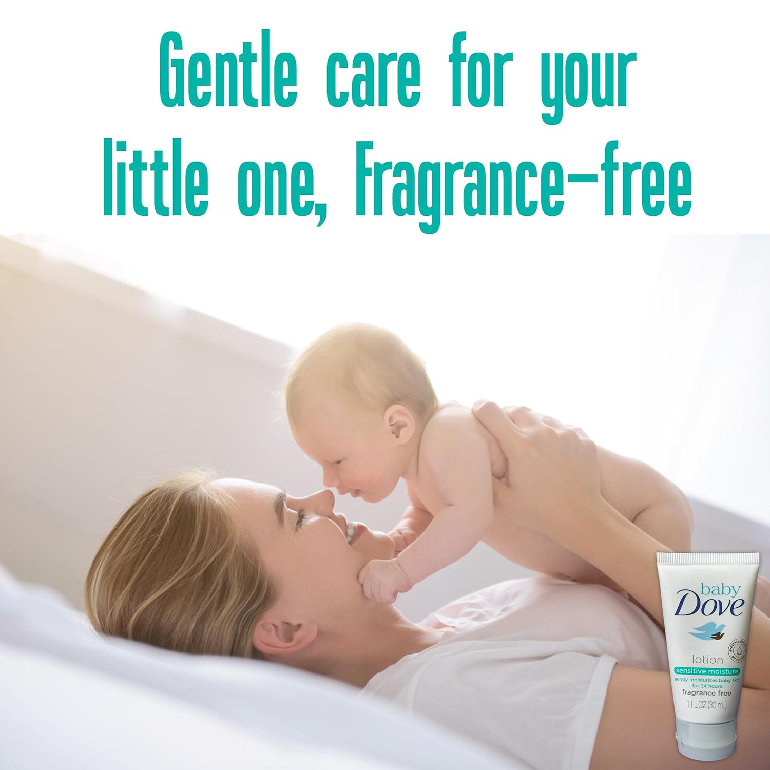 Baby Dove Sensitive Moisture Unscented Hypoallergenic Lotion 1oz Pack of 3 - Image 8