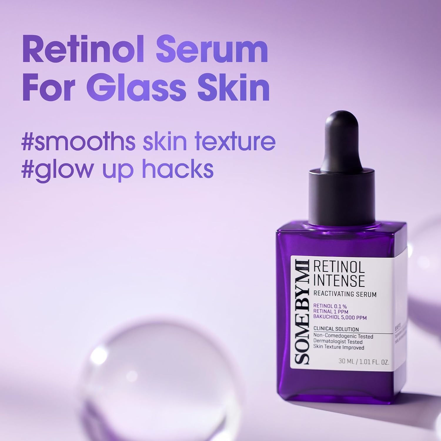 SOME BY MI Retinol Intense Reactivating Serum – 1.01oz, 30ml – Korean Bakuchiol Retinol Serum for Face Firming – Improves Signs of Aging, Minimizes Pore Size & Refines Skin Texture – Korean Skin Care - Image 2