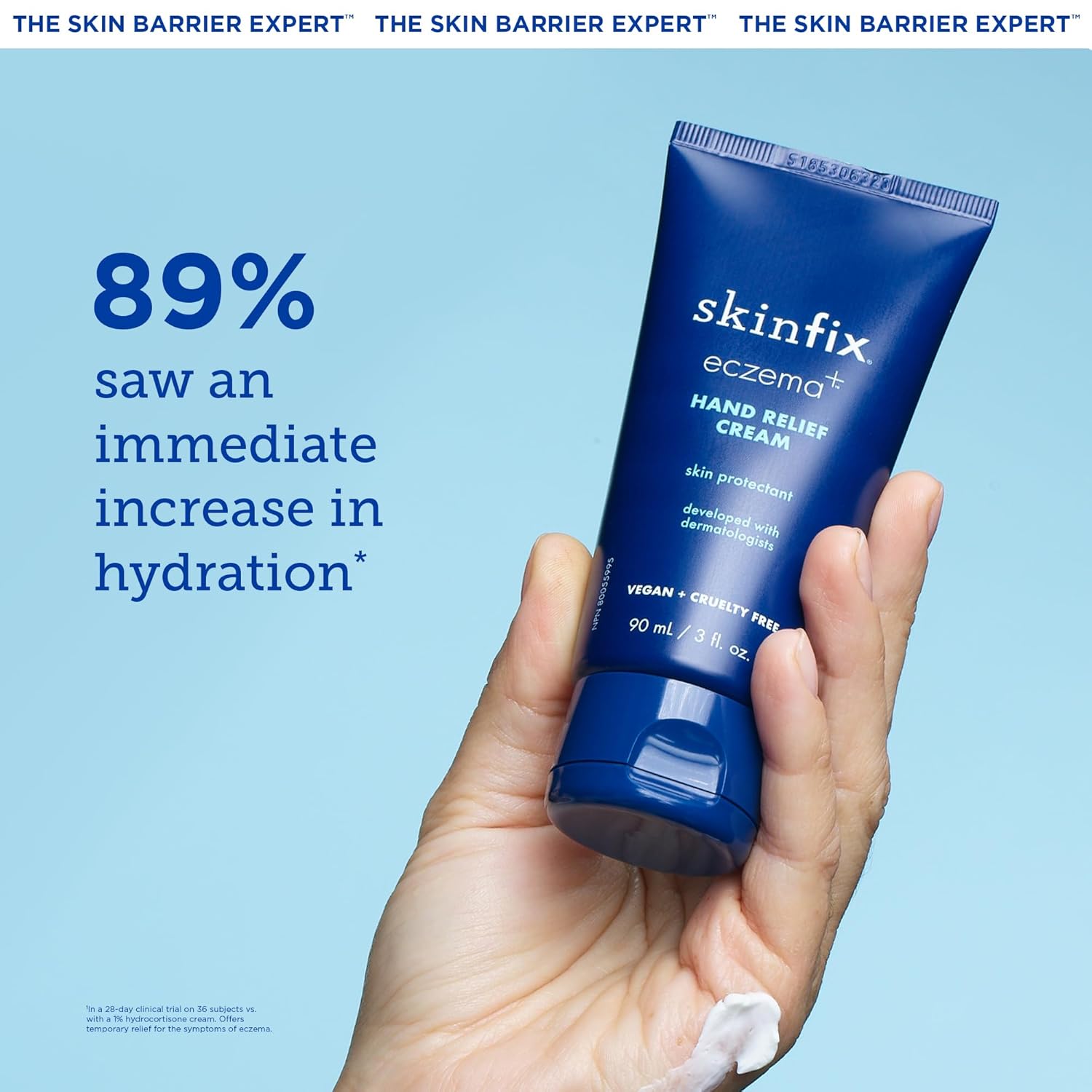 Skinfix Eczema+ Hand Relief Cream: Hydrating Hand Repair Cream to Address Eczema & Dry, Cracked, Sensitive Skin, 3 Fl Oz - Image 3