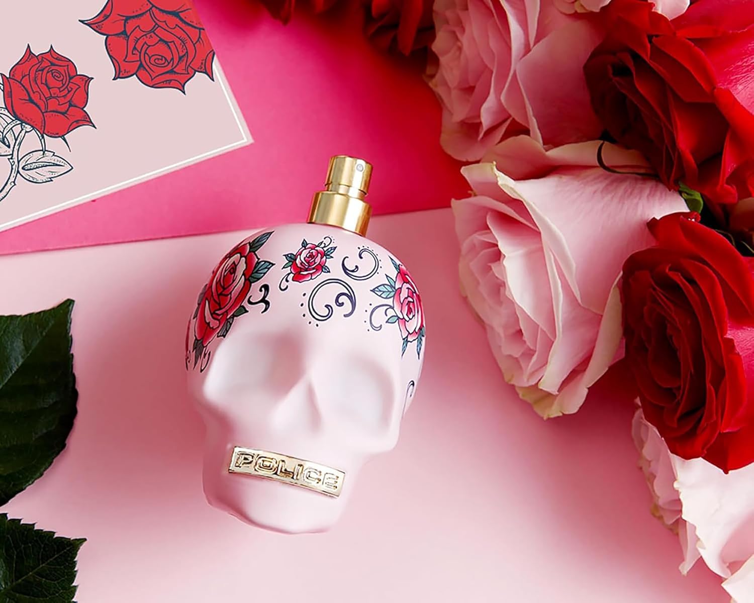 To Be Tattooart For Woman By Police - Fragrance For Women - Floral Fruity Gourmand Scent - Creamy Sandalwood And A Powdery-Sweet Marshmallow Accord - Eye-Catching Skull Bottle - 4.2 Oz EDP Spray - Image 3