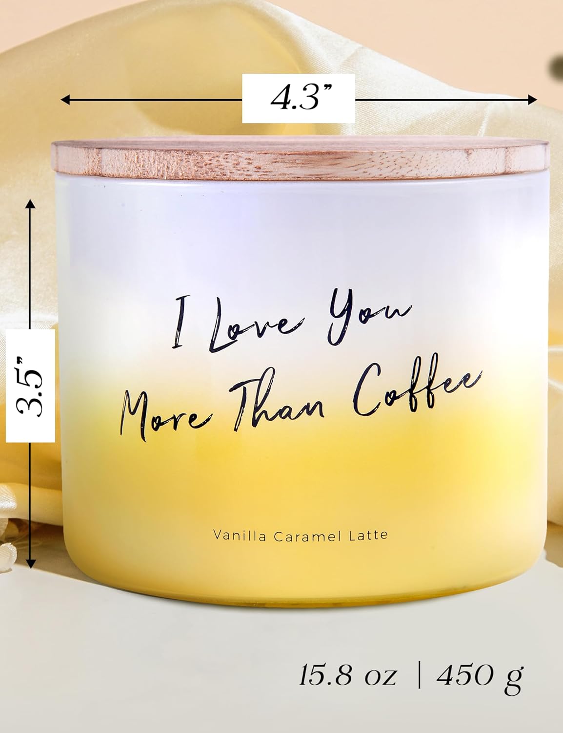Vanilla Caramel Latte Scented Candle - Large 3 Wick Soy Candle 15.8 oz - Aromatherapy Creamy Coffee Candles for Relaxation & Stress Relief - Long Lasting Cozy Cafe Scented Candles for Women & Men - Image 4