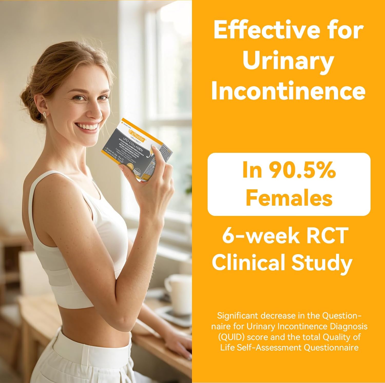 Gynable UROCollagen,Bladder Control Supplement for Women,Urinary Tract Health, Strengthen Pelvic Floor Muscles,Urinary Leakage,Female Care,with Creatine,Natural Lemon Flavored - Image 3