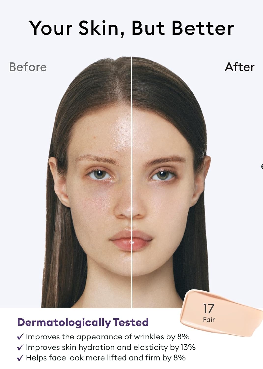 MISSHA M PERFECT COVER SERUM BB CREAM No.17 Fair- Fair with Cool Undertone, Skin Tint, Tinted Moisturizer, Skin Care Foundation Makeup, Superfood Complex, Glass Skin, Korean Makeup,1.18 Fl oz - Image 4