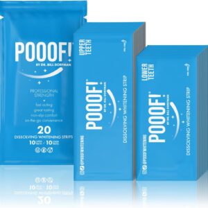 Dissolving Teeth Whitening Strips by Dr. Bill Dorfman | 12% Hydrogen Peroxide | No-Slip Melt-Away Advanced Seal | Fast Stain Removal | Enamel & Sensitive Safe | 20 Ct (10-Day) | Polar Mint