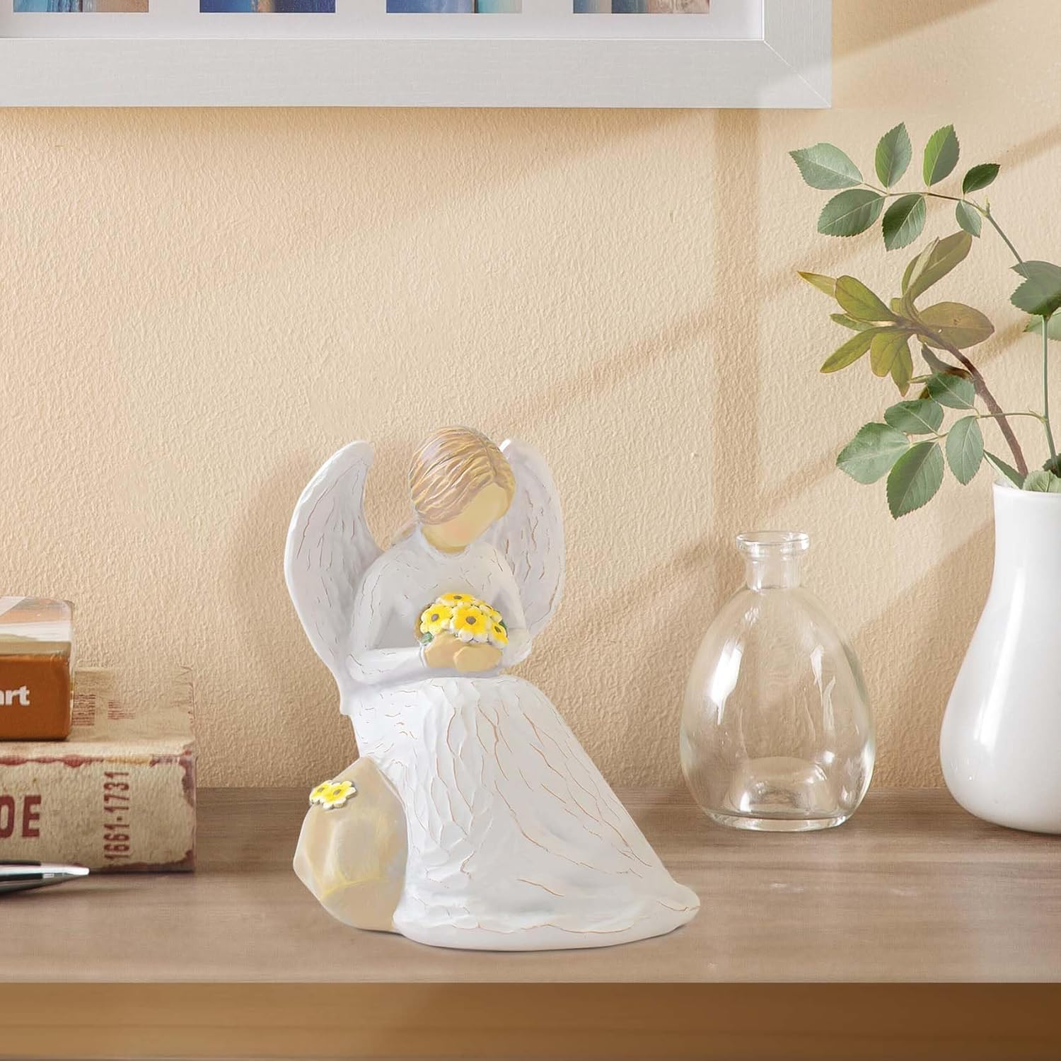 Guardian Angel Statues and Figurines, Praying Angel Figurines for Women, Resin Angeles Decorativos Hand-Painted Collectible Sculpture, Ornaments Mom Birthday Gifts - Image 3