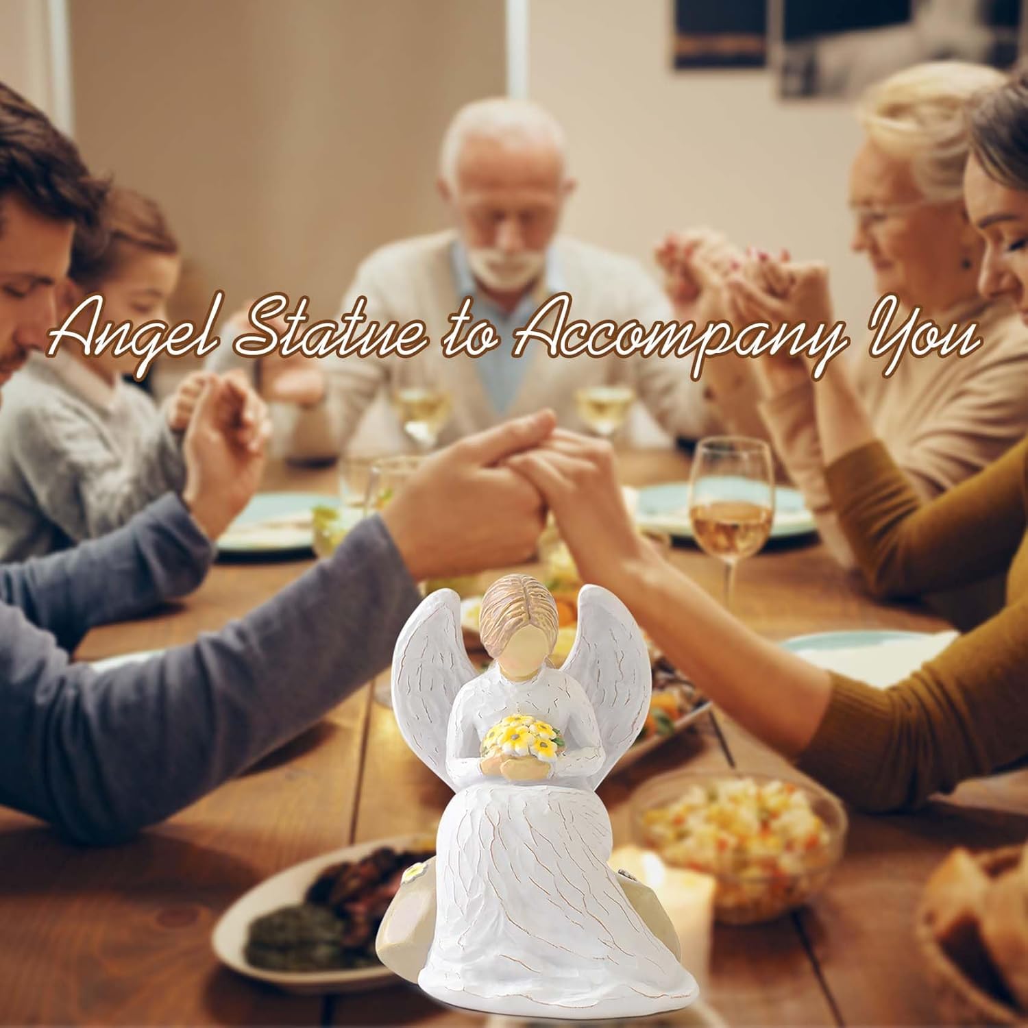 Guardian Angel Statues and Figurines, Praying Angel Figurines for Women, Resin Angeles Decorativos Hand-Painted Collectible Sculpture, Ornaments Mom Birthday Gifts - Image 4