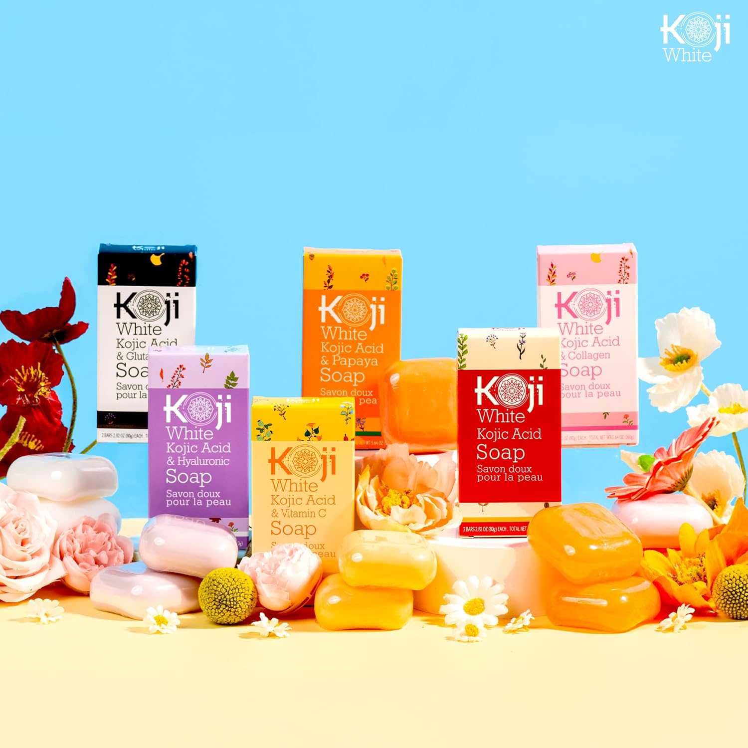 Koji White Kojic Acid & Vitamin C Brightening Soap, Hydrating Face & Body For Radiant Glow Skin, Nourishing, Moisturizing, Even Tone Cleansing Bar, Vegan, Paraben-Free, 2.82 oz (2 Bars) - Image 9