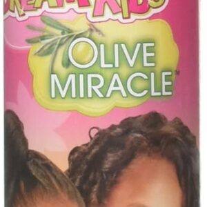 African Pride Dream Kids Olive Miracle Instant Moisture Detangler, Restores Natural Coils & Curls, Adds Moisture & Controls Frizz, 8 Oz