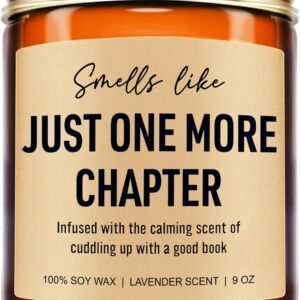 Funny Scented Candle, Book Lovers Gifts, Reading Accessories - Birthday, Mothers Day Gifts for Book Lovers Women, Men, Readers, Mom, Librarian, Bookworm - Bookish Club Presents - 9 oz