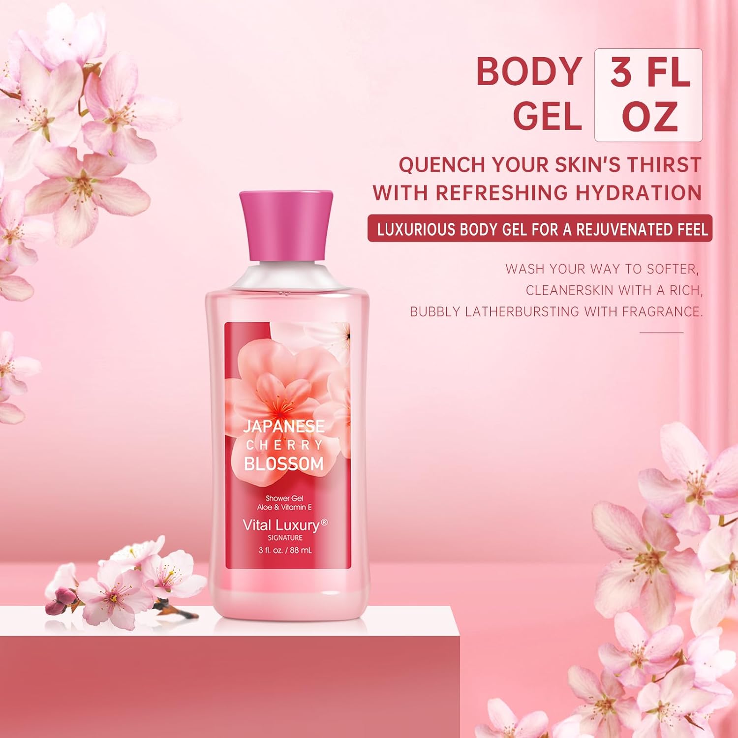 Japanese Cherry Blossom Bath and Body Gift Set for Women and Girls - Travel Size Spa Collection - Image 5